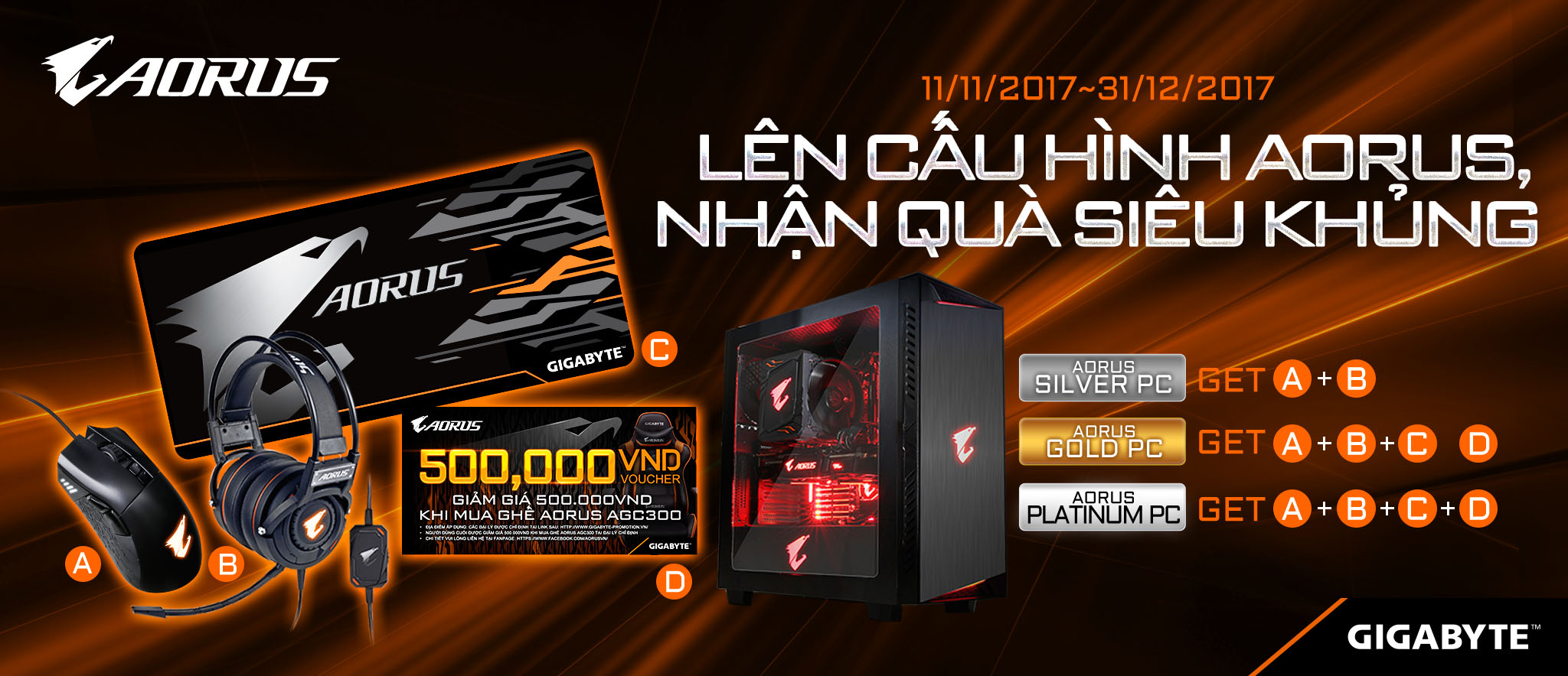 Khuyến mãi cuối năm ( Lên cấu hình AORUS tặng quà siêu khủng )