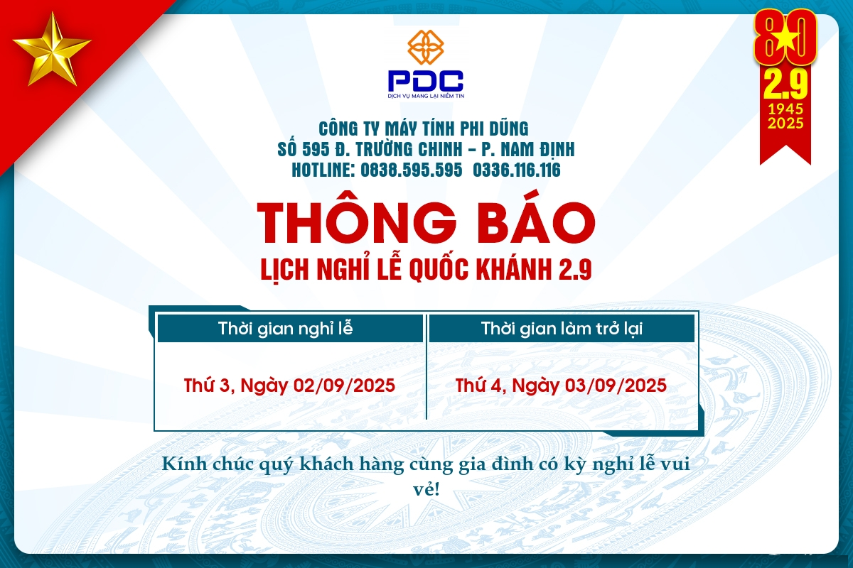 📢 THÔNG BÁO NGHỈ LỄ QUỐC KHÁNH 02/09 🇻🇳