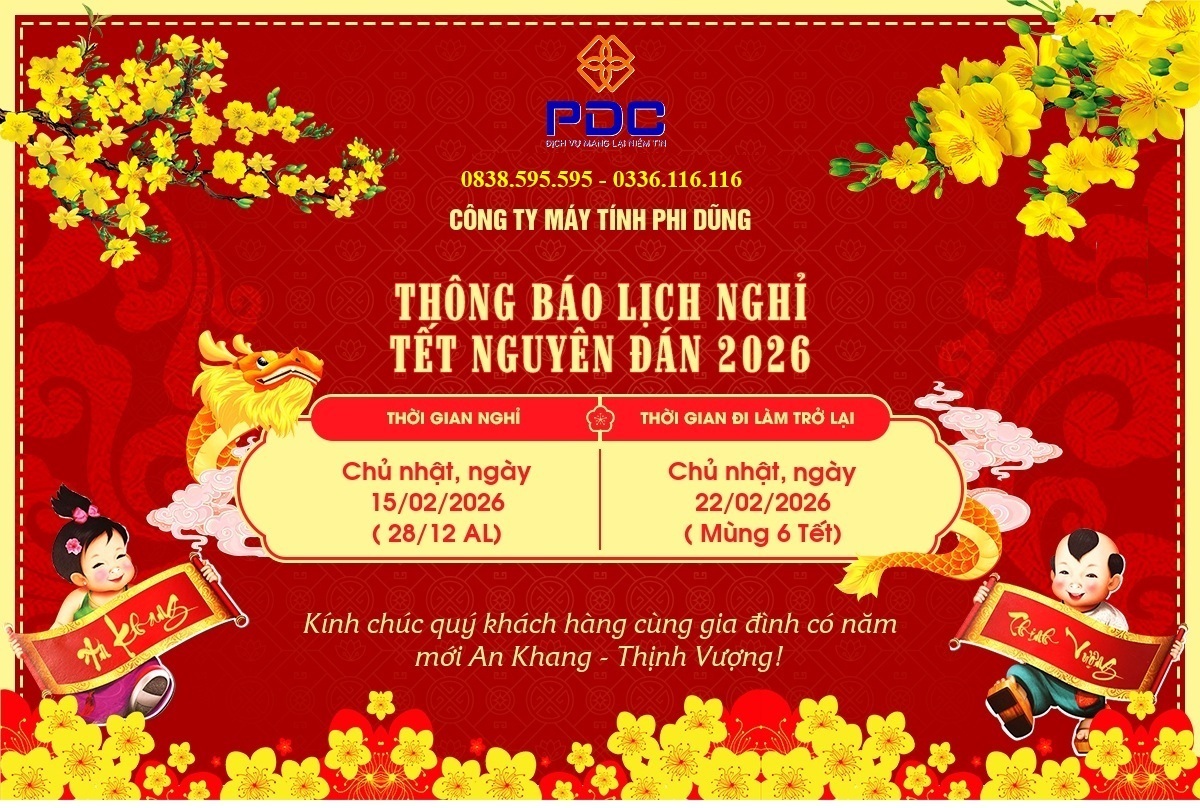 THÔNG BÁO LỊCH NGHỈ TẾT NGUYÊN ĐÁN 2026