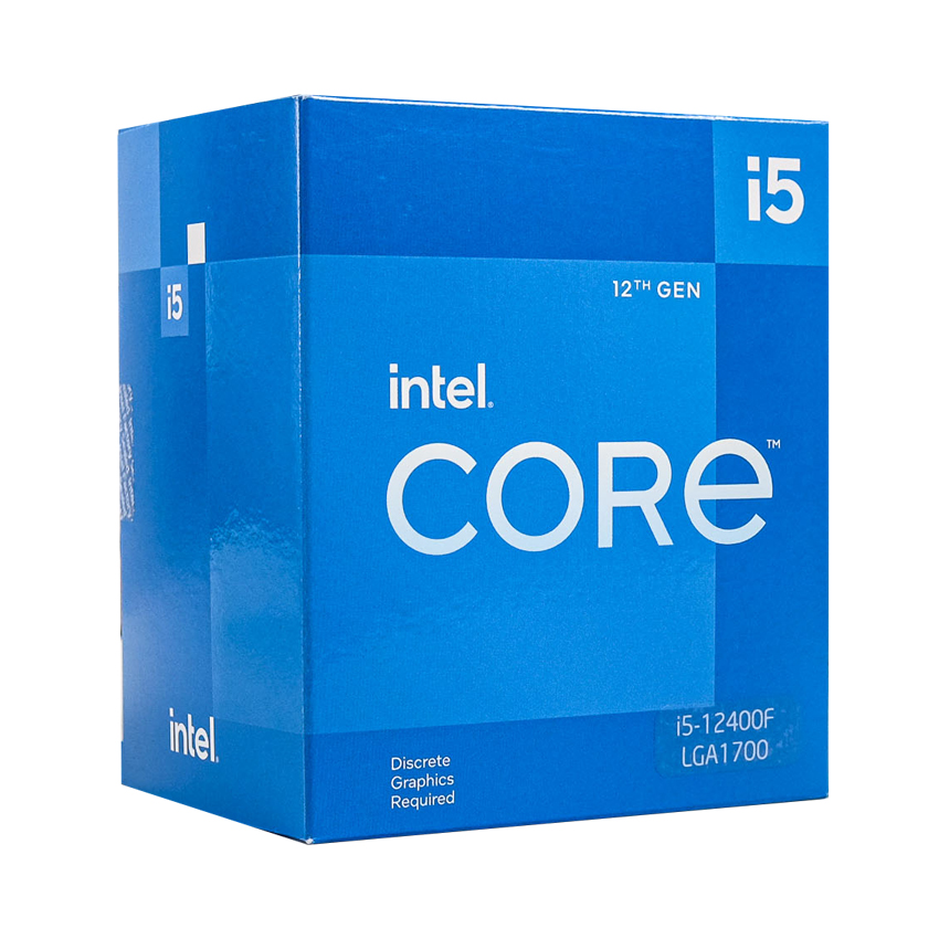 CPU Intel Core i5-12400F (Upto 4.4Ghz, 6 nhân 12 luồng, 18MB Cache, 65W) - Socket Intel LGA 1700) BOX