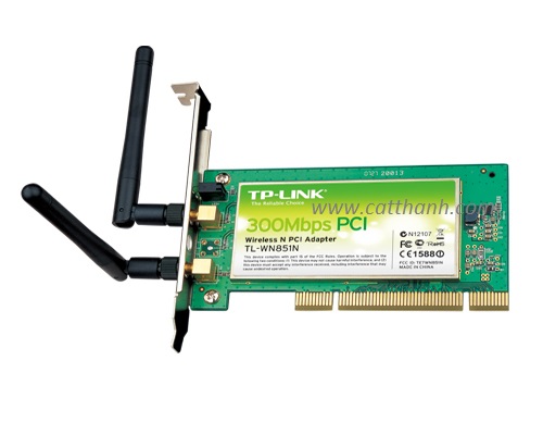 Card Wireless TP-Link WN851N 300Mbps  PCI 16X  Adapter