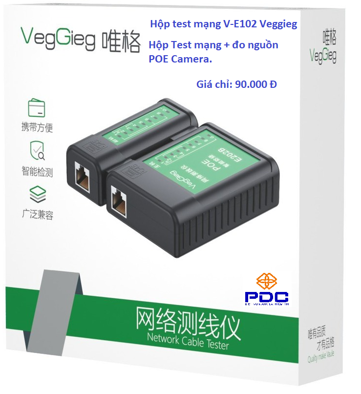 Hộp test mạng POE V-E102 Veggieg