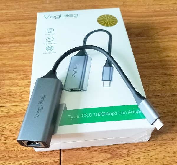 Cáp chuyển Type C 3.0 to Lan tốc độ 10/100/1000 Mbps VEGGIEG VK308