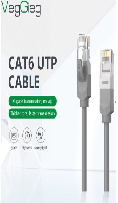 Dây mạng bấm sẵn  5M VE655  Veggieg - Cat6