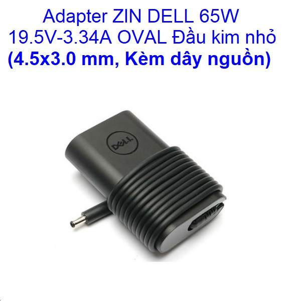 Adapter Dell 19.5V 3.34A - Chân Kim nhỏ Ovan VG