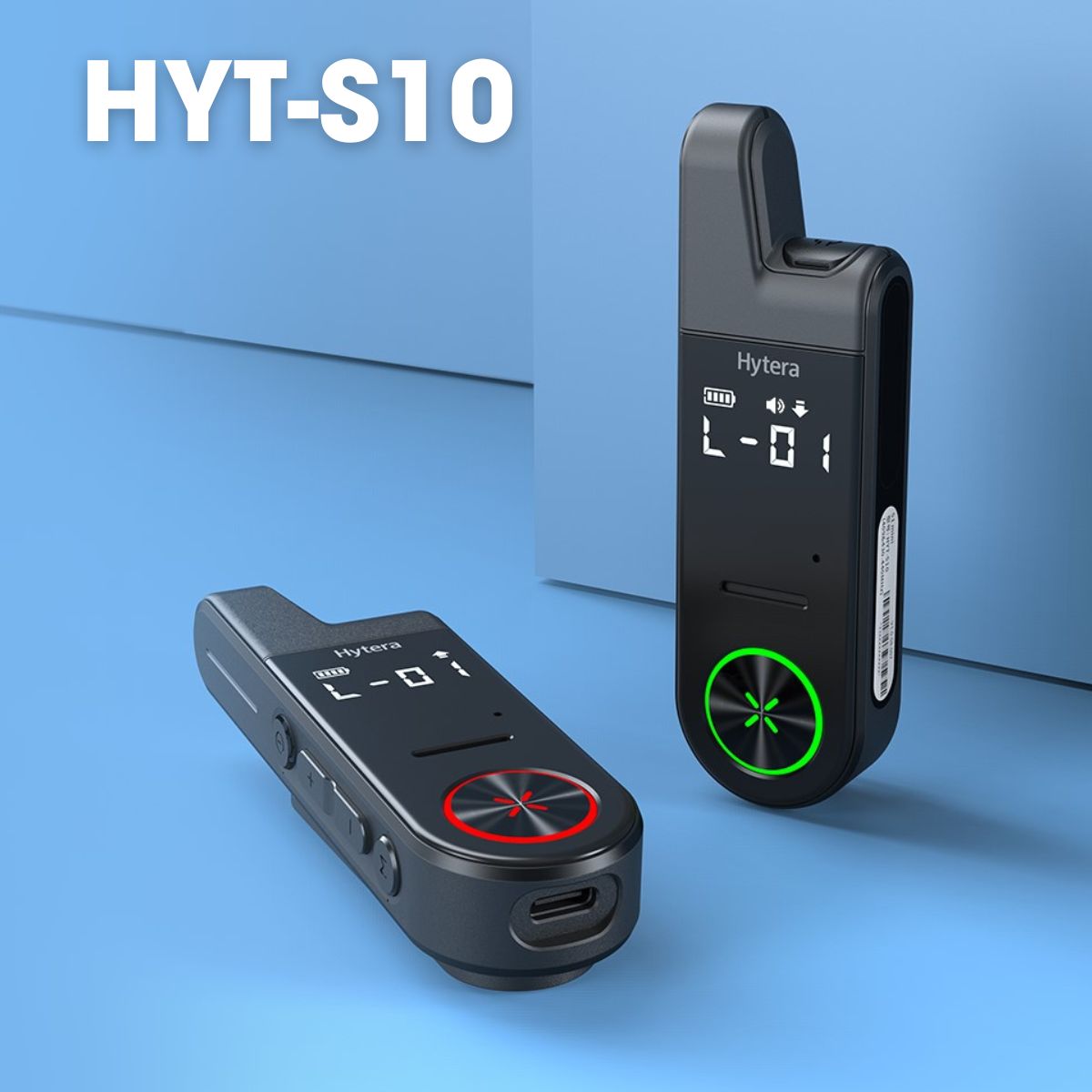 Bộ đàm cầm tay mini Hytera HYT-S10 (S1 Mini) màn hình HD, nút PTT, khoảng cách 10.000m2, pin 16 giờ